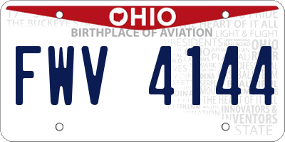 OH license plate FWV4144