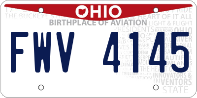OH license plate FWV4145