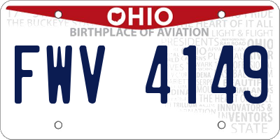 OH license plate FWV4149
