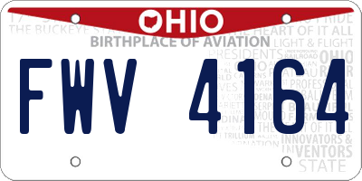 OH license plate FWV4164