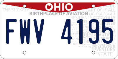 OH license plate FWV4195