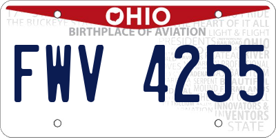 OH license plate FWV4255