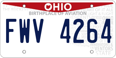 OH license plate FWV4264