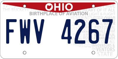 OH license plate FWV4267