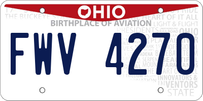 OH license plate FWV4270