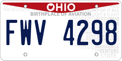 OH license plate FWV4298