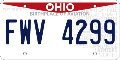 OH license plate FWV4299