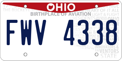 OH license plate FWV4338
