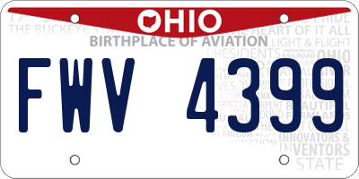 OH license plate FWV4399