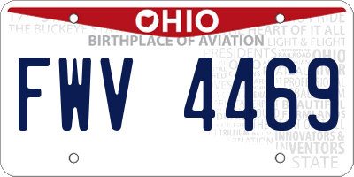 OH license plate FWV4469