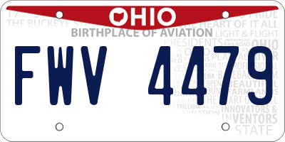 OH license plate FWV4479