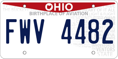 OH license plate FWV4482