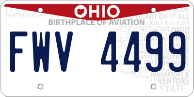 OH license plate FWV4499