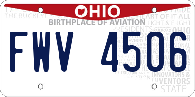 OH license plate FWV4506