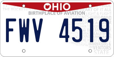 OH license plate FWV4519