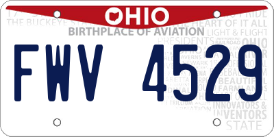 OH license plate FWV4529