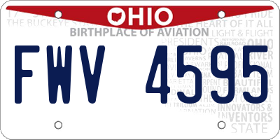 OH license plate FWV4595