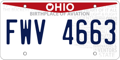 OH license plate FWV4663