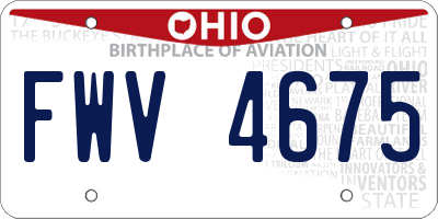 OH license plate FWV4675