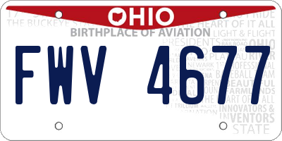 OH license plate FWV4677