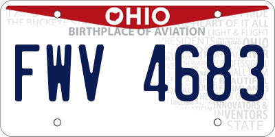 OH license plate FWV4683