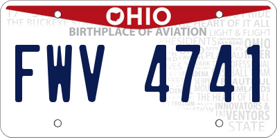OH license plate FWV4741