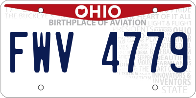 OH license plate FWV4779