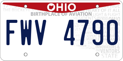 OH license plate FWV4790