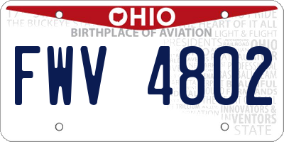 OH license plate FWV4802