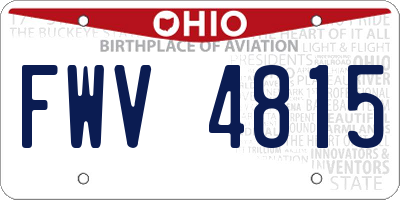OH license plate FWV4815