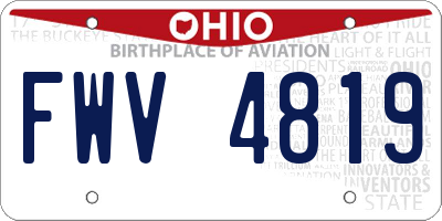 OH license plate FWV4819