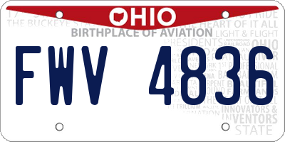 OH license plate FWV4836