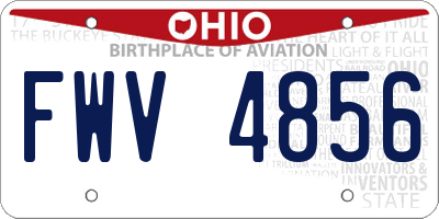 OH license plate FWV4856