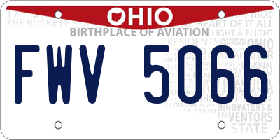 OH license plate FWV5066