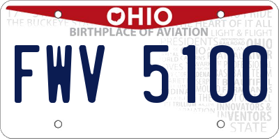 OH license plate FWV5100