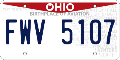 OH license plate FWV5107