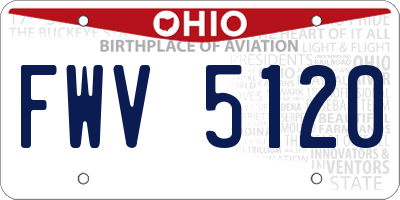 OH license plate FWV5120