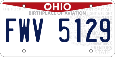OH license plate FWV5129