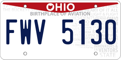 OH license plate FWV5130