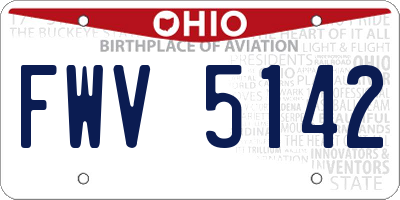 OH license plate FWV5142