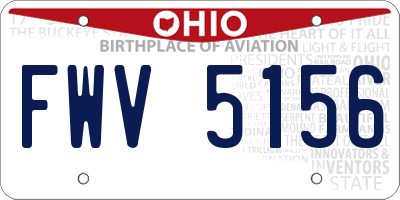 OH license plate FWV5156