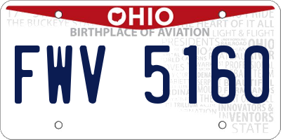 OH license plate FWV5160