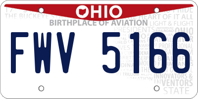 OH license plate FWV5166