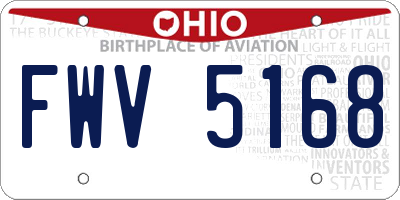 OH license plate FWV5168