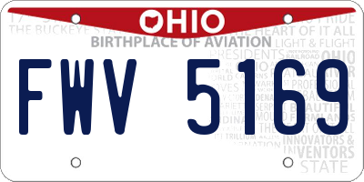 OH license plate FWV5169