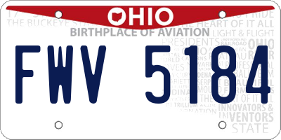 OH license plate FWV5184