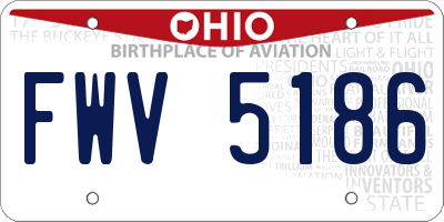OH license plate FWV5186