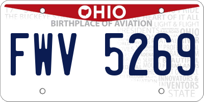 OH license plate FWV5269