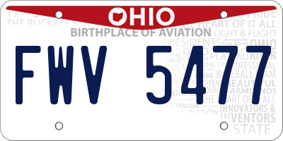 OH license plate FWV5477