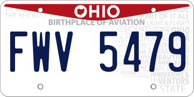 OH license plate FWV5479
